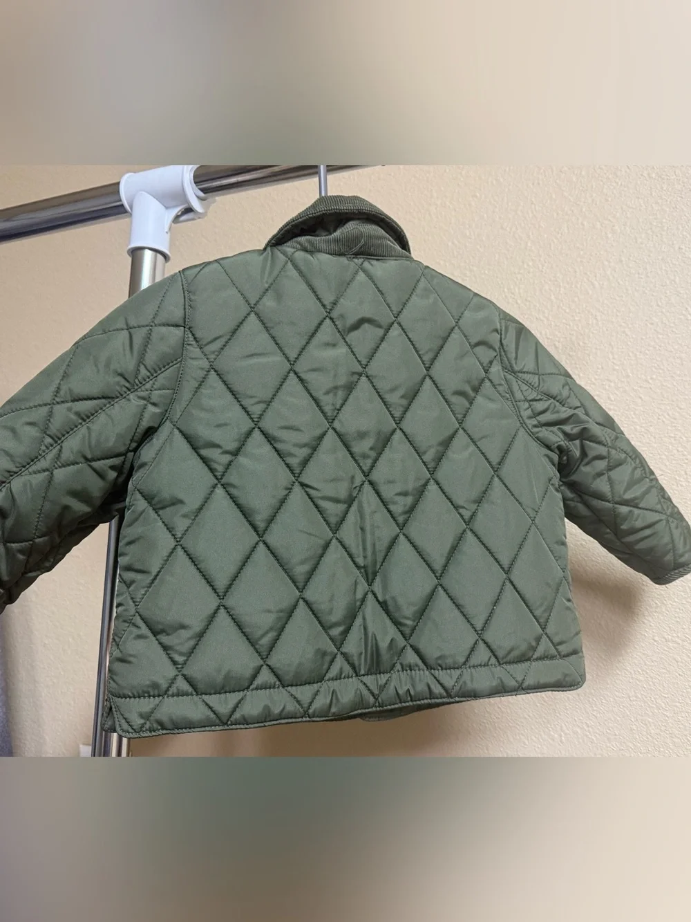 Janie and Jack Quilted Puffer Jacket in Olive